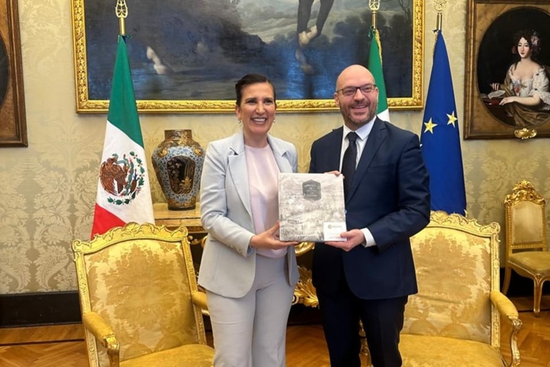 Kenia López y Lorenzo Fontana discuten cooperación en seguridad México-Italia